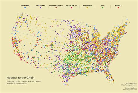So you are craving some chinese food. Flowing Data Maps Burger Chain Locations Across America