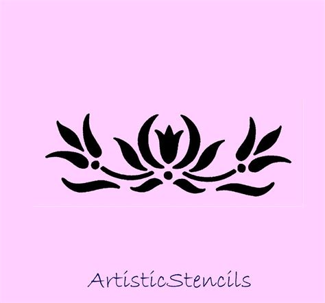 Tulip Vine Scroll Stencil 6x2 By Artisticstencils On Etsy
