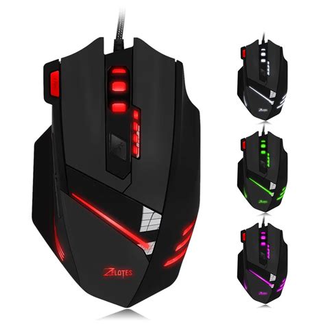 Zelotes Cool Gaming Mouse T 60 7200dpi Professional Usb Wired Optical 7