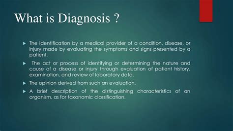Diagnosis And Types Of Diagnosis