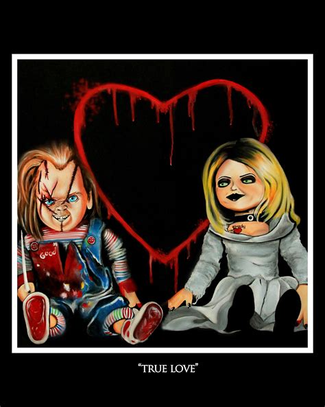 8x10 Inch True Love Chucky And Bride Of Chucky Childs Play Art Etsy