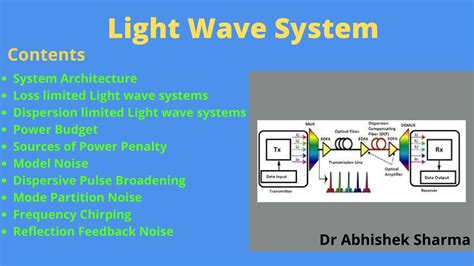 Lightwave Systems Optical Fiber Communication Master Ji Youtube