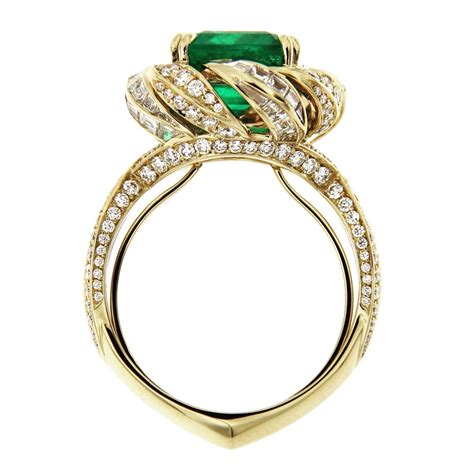 Kat Florence Colombian Emerald And Diamond Ring