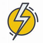 Electricity Energy Power Electric Icon Sign Thunder