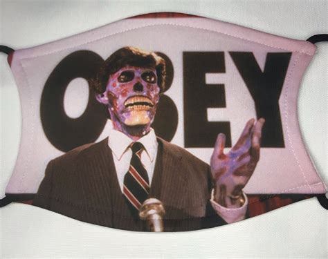 Movie They Live Obey Horror Sci Fi Funny Meme T Face Mask Etsy