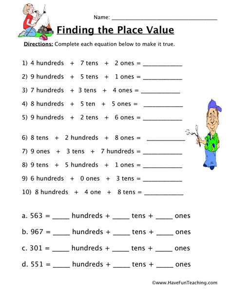 Finding The Place Value Worksheet By Teach Simple