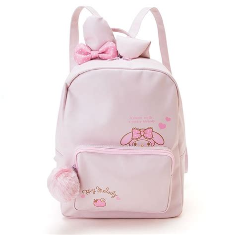 My Melody Collectibles Cute My Melody Girls Backpack Pu Leather