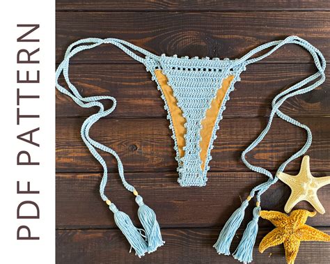Crochet Thong Bikini Bottom Pattern Pdf File On English For Etsy