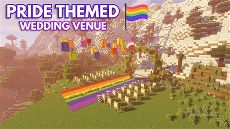 Making A Pride Themed Wedding Venue In Minecraft Simple Youtube