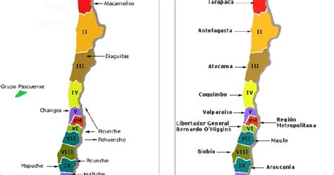 Un Rincon De Chile Mapa Geografico De Los Pueblos Originarios De Chile