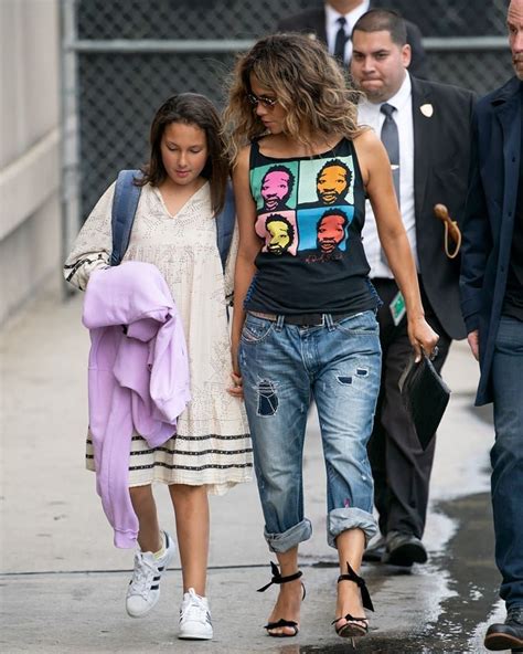 Halle Berry And Daughter Nahla At Jimmy Kimmel Live In La May 22 2019 Halleberry Halle