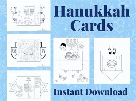 Hanukkah Printable Cards Hanukkah Activity Teaching Resources