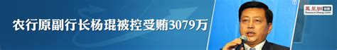 农行原副行长杨琨被控受贿3079万财经频道凤凰网