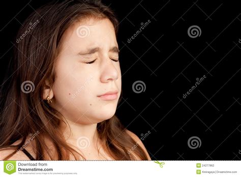 Girl With A Very Sad Face Crying Stock Photo Image Of Lonely Eyes