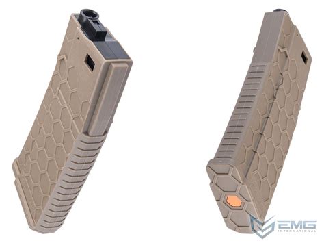 Emg Hexmag Licensed Rd Polymer Mid Cap Magazine For M M Series Airsoft Aeg Rifles Color