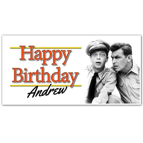 The Andy Griffith Show Birthday Banner Custom Party Backdrop Decoration