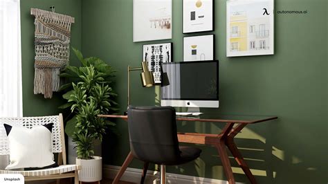 20 Peaceful Dark Green Home Office Décor Ideas