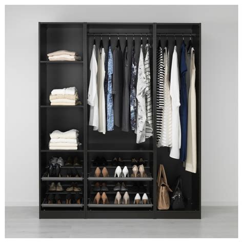 This wardrobe option doesn't get in the way and easily rests against a wall. PAX Wardrobe Black-brown 175 x 58 x 201 cm - IKEA