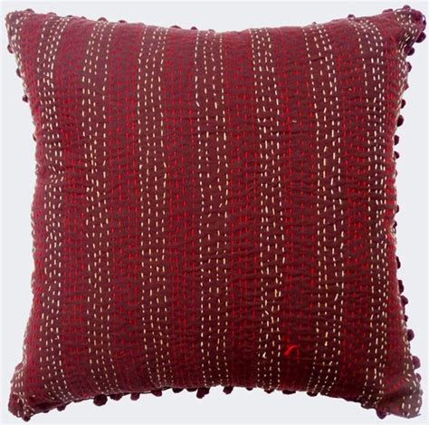 multicolor 100 cotton handmade kantha plain cushions cover size dimension 16x16 inch rs 150