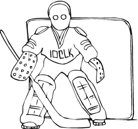 hockey  coloring page