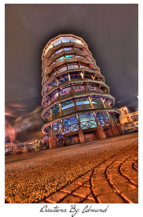 The leaning tower of teluk intan. Leaning Tower - Teluk Intan (Malaysia) | HDR creme