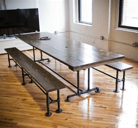 Geneva collection 104861 63 rectangular dining table with frosted tempered glass top polished metal pillars and frosted glass pedestal base in appliancesconnection $ 256.90 Hand Crafted Industrial Style Conference Table by Emmor ...