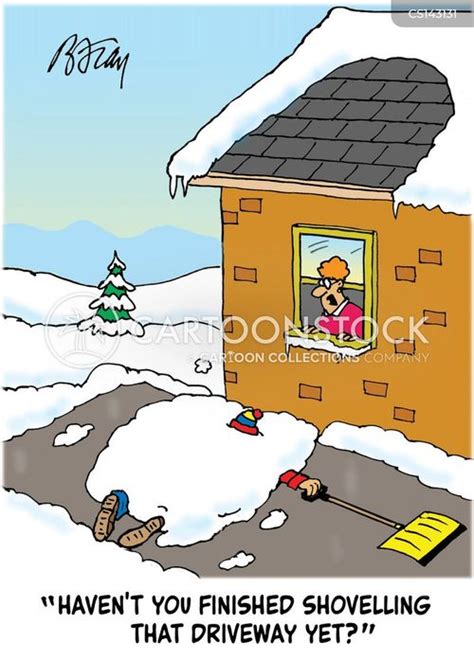 Snow Shoveling Cartoon