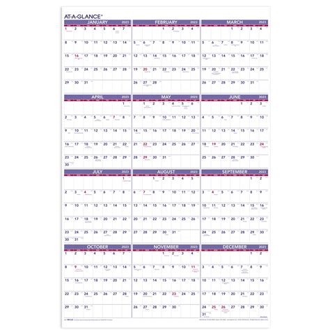 At A Glance Yearly 2023 Wall Calendar Extra Large 24 X 36