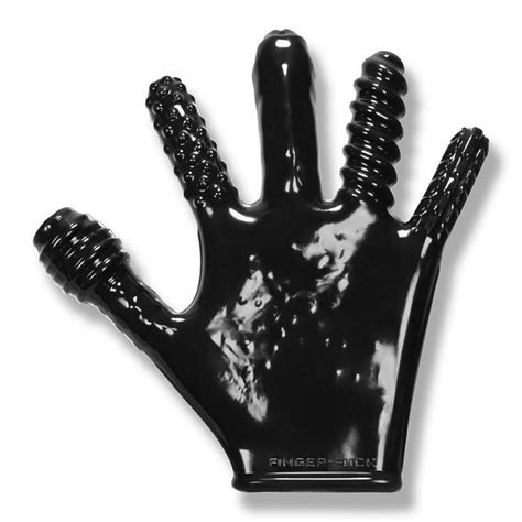 Finger Fuck Textured Glove Oxballs Black Net Adult Toy World