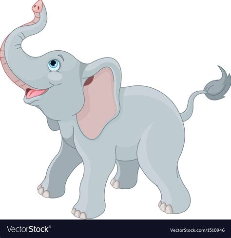 Cute Elephant Royalty Free Vector Image Vectorstock