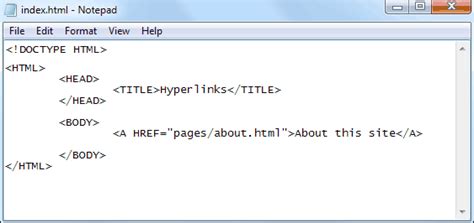 Html Section 5 Linking To Other Pages