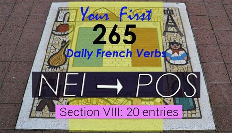265 Daily French Verbs Section 8 Nei Pos Frenchtastic People