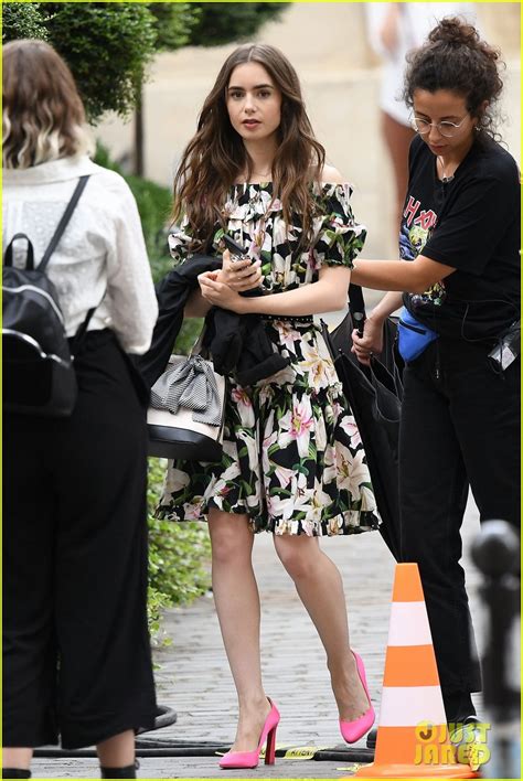 Lily Collins Films More Scenes For Emily In Paris In France Photo