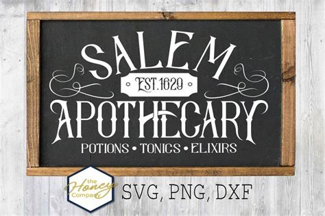 Salem Apothecary Svg Png Dxf Halloween Vintage Sign Instant Download
