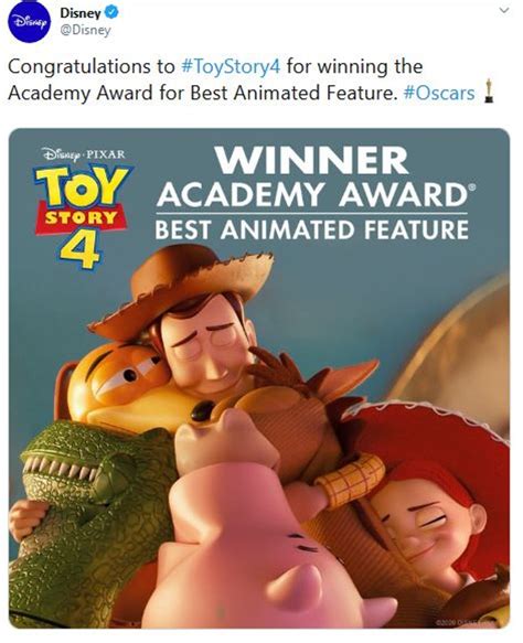 Toy Story 4 Wins Oscar A Walk With The Mouse