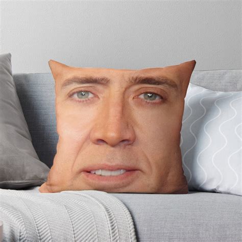 Nicolas Cage Face Pillow Case Nicolas Cage Pillow Cover Etsy