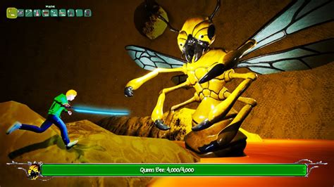 Terraria 3d Queen Bee Boss Fight Youtube