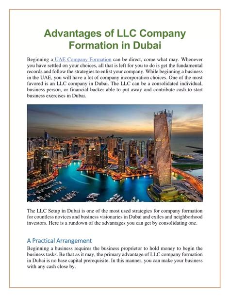 Ppt Advantages Of Llc Company Formation In Dubai Powerpoint