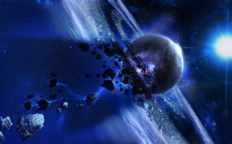 Planet Space Galaxy Cg Render Asteroid Wallpapers Hd Desktop And