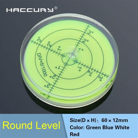 Haccury Precision Bubble Spirit Level Round Circular Bullseye Level Rv
