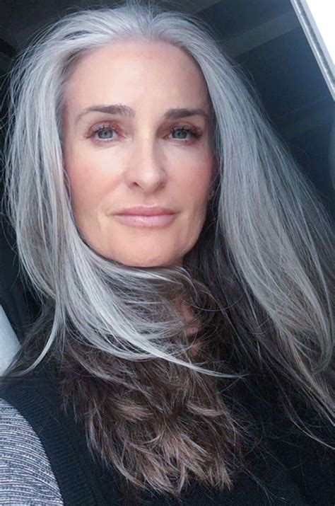 This versatile style requires little fussing — yet always looks amazing. Salt and pepper gray hair. Grey hair. Silver hair. White hair. don't care. No dye. Dye free ...