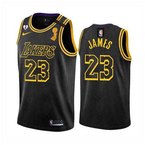 Camiseta LeBron James #23 Los Angeles Lakers 2020 Negro ...