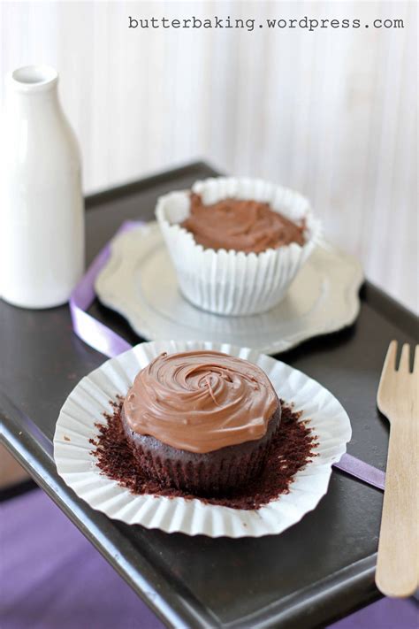 Brownie Cupcakes With Chocolate Hazelnut Frosting Butter Baking