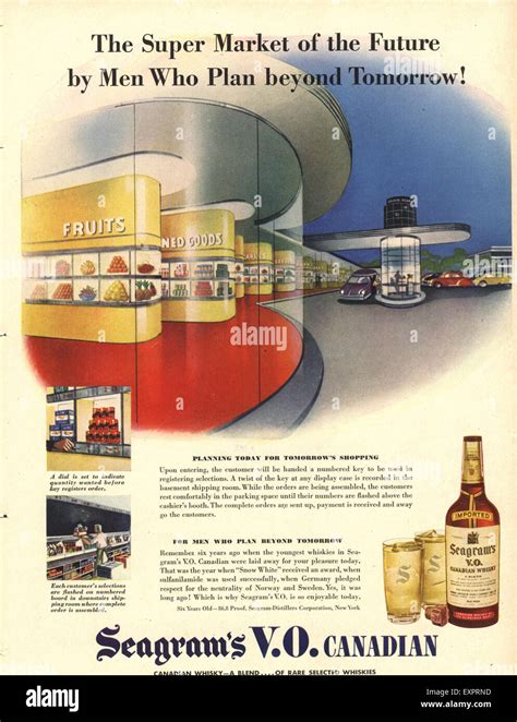 1940s Usa Seagrams Magazine Advert Stock Photo Alamy