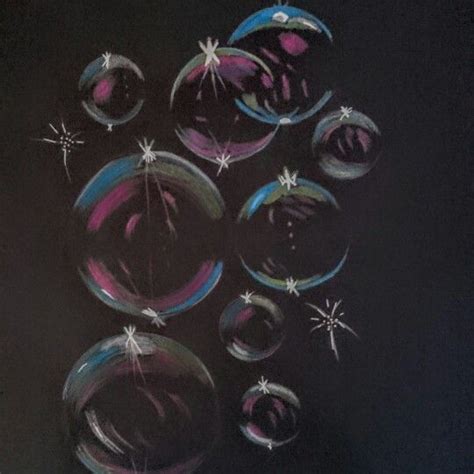 Bubbles On Black Paper By Chalittlefairy Drawing Art Create Black