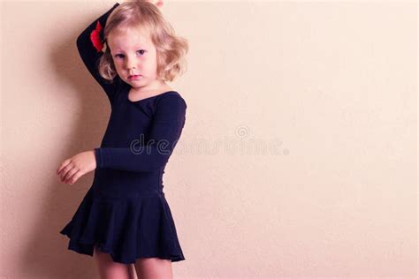 Funny Little Girl Dancing Stock Image Image Of Female 58059549