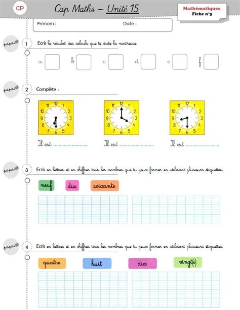 Cap Maths période 5 unités 11 à 15 Orphéecole