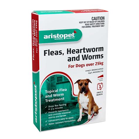 Aristopet Fleas Heartworm And Worms Spot On For Dogs Over 25kg Vet N
