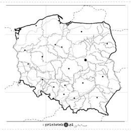 Mapa Polski Do Druku Krainy Geograficzne