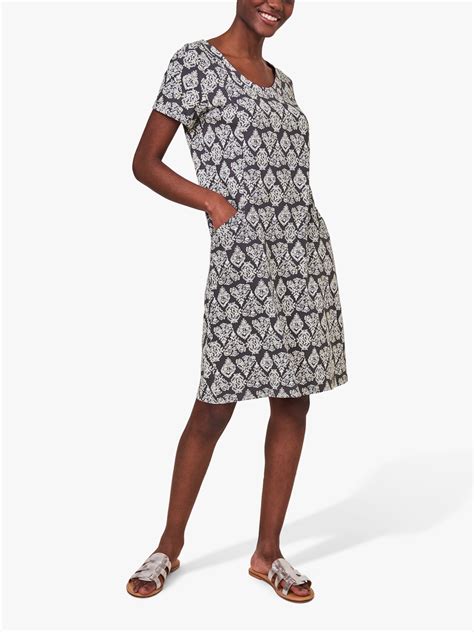 White Stuff Selina Fairtrade Abstract Mini Dress Greymulti At John Lewis And Partners